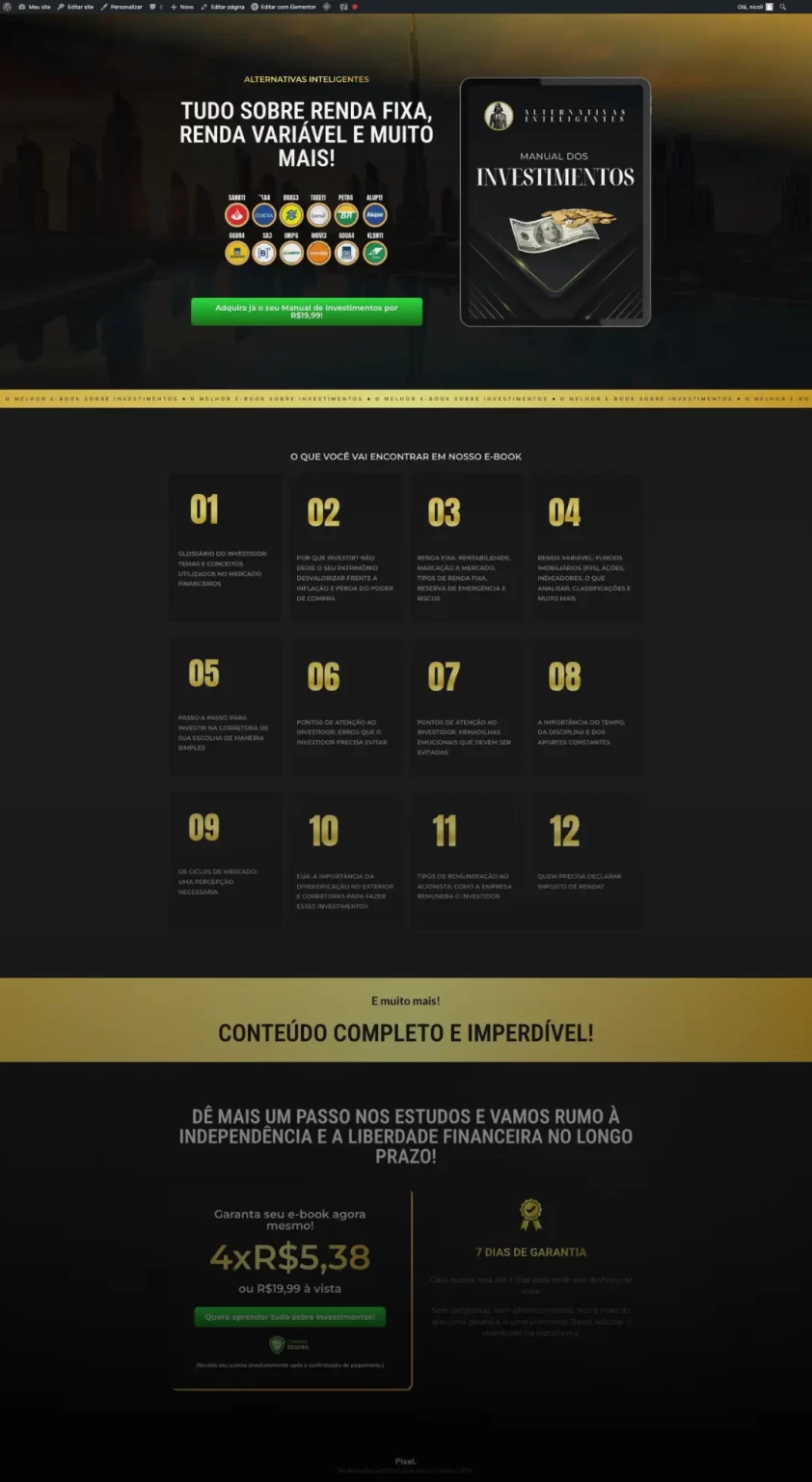 Landing page portfólio