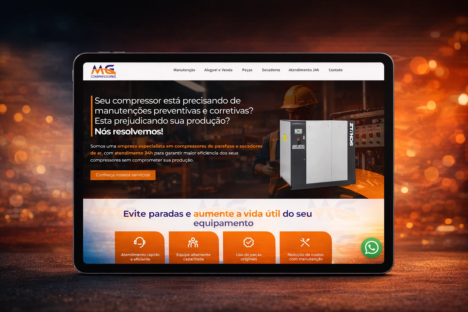 site para empresa de compressores